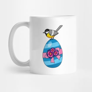 Cartoon Great Tit with Easter Egg Mug